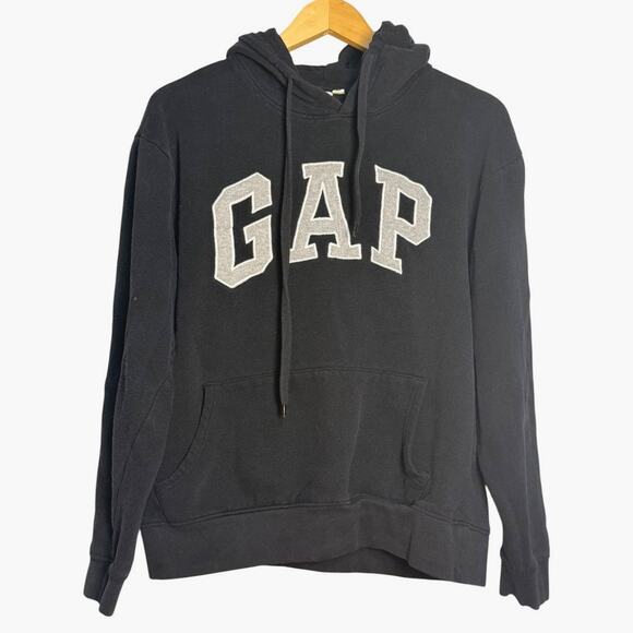 GAP Logo Men's Pullover Hoodie/Hooded Sweatshirt, Black & Gray. Size M - Picture 1 of 6